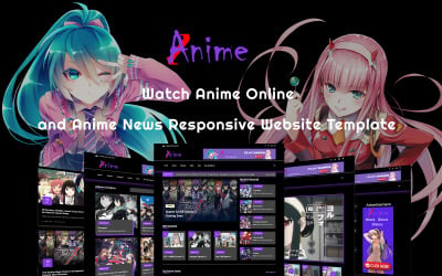 Шаблон OneAnime - смотрите аниме онлайн и новости аниме или блог  шаблон веб-
