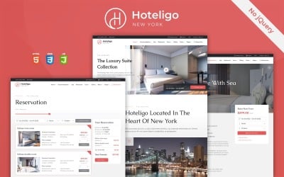 Шаблон Hoteligo - Шаблон  для роскошного отеля