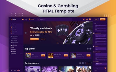 Шаблон Казино - HTML-шаблон казино и азартных игр