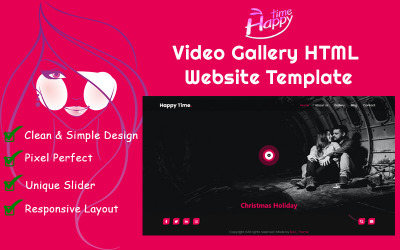 Шаблон Happy Time - HTML-шаблон  видеогалереи