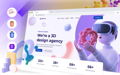 Шаблон Dgency - HTML-шаблон дизайнерского агентства