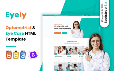 Шаблон Глазастый | HTML-шаблон оптометриста и офтальмолога