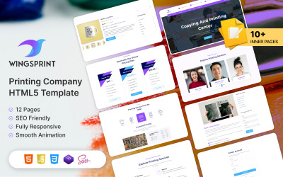 Шаблон Wingsprint - Типография Html5