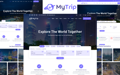 Шаблон MyTrip - -шаблон для бронирования путешествий