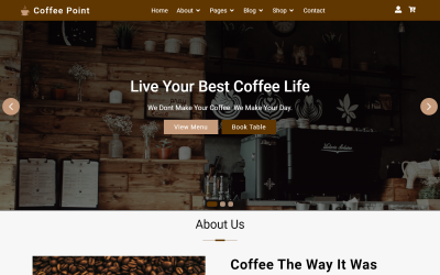 Шаблон Coffee Point - Шаблон  Coffee Shop React