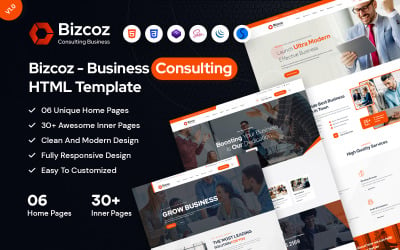 Шаблон Bizcoz - HTML-шаблон для консалтингового бизнеса