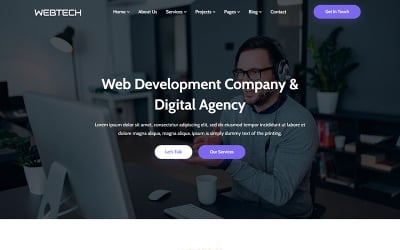 Шаблон Webtech - Службы веб-разработки 
