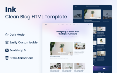 Шаблон Ink - Чистый HTML-шаблон блога