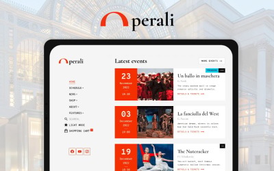 Шаблон Operali - HTML-шаблон сайта театра и исполнительского искусства