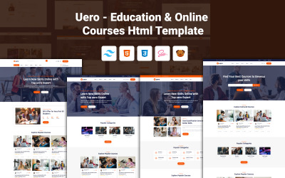 Шаблон Uero - Образовательные и онлайн-курсы Html 5 шаблон попутного ветра