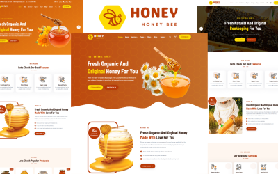 Шаблон Honey - шаблон  для пчеловодства и магазина меда