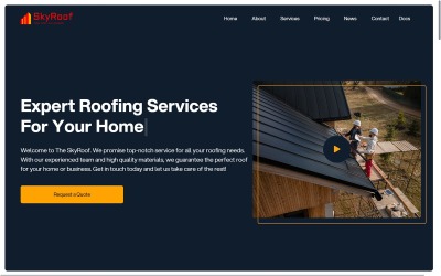Шаблон SkyRoof — поднимите свой кровельный бизнес на новый уровень с помощью этого HTML-шаблона