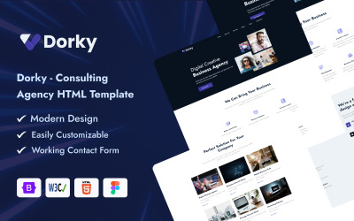 Шаблон Dorky - HTML-шаблон консалтингового агентства