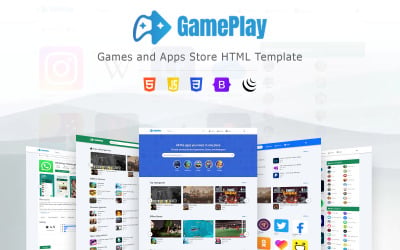 Шаблон GamePlay — HTML-шаблон магазина игр и приложений