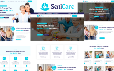 Шаблон Senicare - шаблон  для ухода за пожилыми людьми