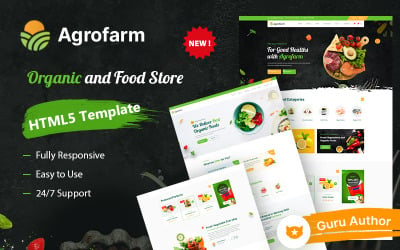 Шаблон Agrofarm - -шаблон магазина органических продуктов и органических продуктов