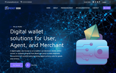 Шаблон PocketBook - полное решение для цифрового кошелька Laravel Script.