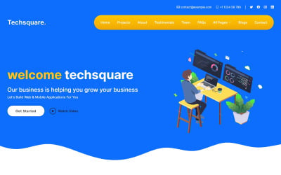 Шаблон Techsquare -  шаблон  Creative Agency It Solution