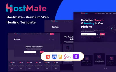 Шаблон Hostmate - HTML-шаблон веб-хостинга премиум-класса