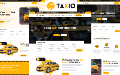 Шаблон Taxio - -шаблон онлайн-службы такси