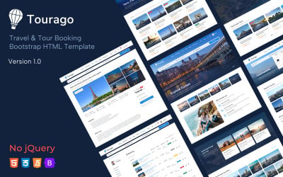 Шаблон Tourago — HTML-шаблон  для бронирования путешествий и туров