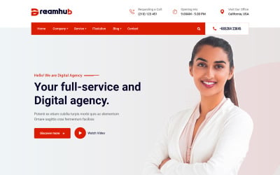Шаблон Шаблон  цифрового агентства Dreamhub и компании-разработчика программного обеспечения