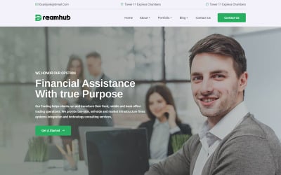 Шаблон DreamHub Финансовый консалтинг Шаблон 