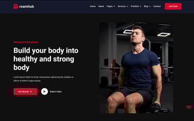Шаблон Шаблон DreamHub Personal Trainer And Fitness GYM 