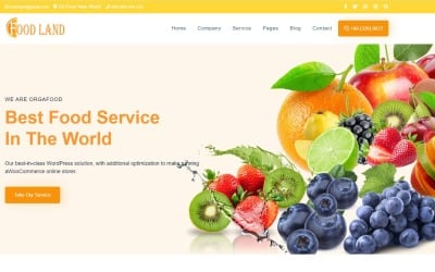 Шаблон Food-Land Органическая пищевая ферма и органический магазин -