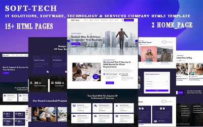 Шаблон soft-tech - IT Solutions, Software, Technology & Services Company  Template