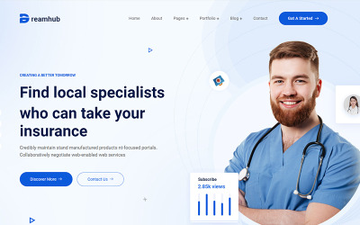 Шаблон -шаблон DreamHub Medical and Doctor Clinic.