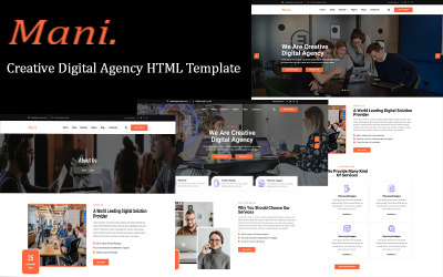 Шаблон Mani — HTML-шаблон цифрового агентства