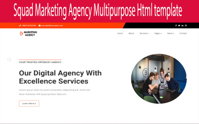 Шаблон Squad Marketing Agency Многоцелевой HTML-