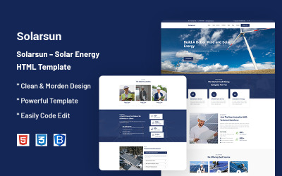 Шаблон Solarsun — Шаблон  солнечной энергии