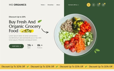 Шаблон MG Organics - HTML-шаблон  электронной коммерции продуктового магазина