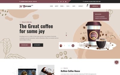 Шаблон -шаблон Dreamhub-Coffee-Shop
