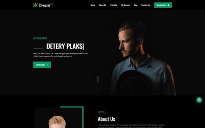Шаблон Dreamhub — -шаблон личного резюме и портфолио