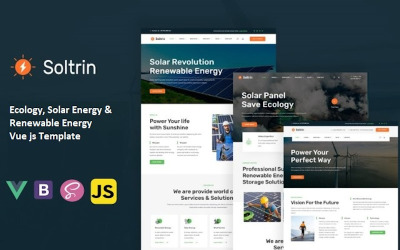 Шаблон Soltrin - Шаблон Vue Js для солнечной и возобновляемой энергии