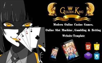Шаблон Golden King - современные онлайн-игры казино, онлайн-игровые автоматы, шаблон  для ставок н