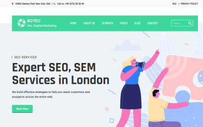 Шаблон Sotec — HTML-шаблон, реагирующий на SEO