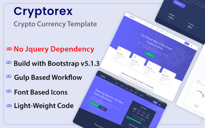 Шаблон Cryptorex - Шаблон сайта Crypto Marketplace