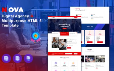Шаблон Nova - цифровое агентство и многоцелевой шаблон 
