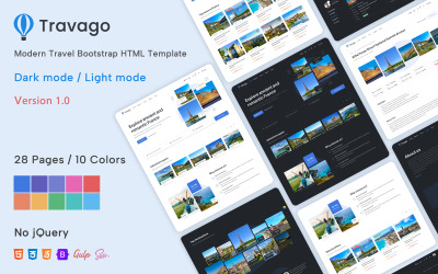 Шаблон Travago — HTML-шаблон Modern Travel 