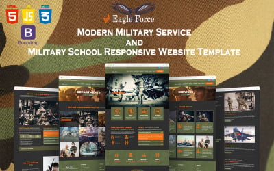 Шаблон Eagle Force Army -  шаблон  современной военной службы и военного училища