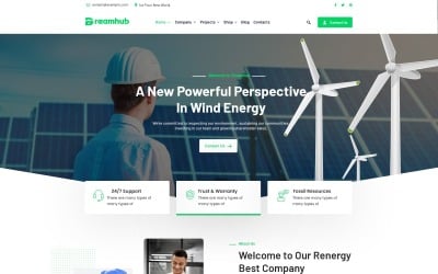 Шаблон DreamHub - -шаблон солнечной компании