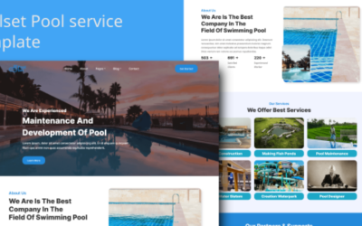 Шаблон Poolset - HTML-шаблон для очистки и ремонта бассейнов