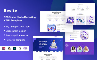 Шаблон Resite — SEO-шаблон сайта для маркетинга в социальных сетях