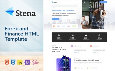 Шаблон Stena - HTML-шаблон Форекс и Финансы