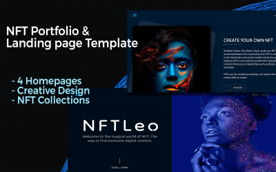 Шаблон NFTLeo - портфолио NFT и целевая страница