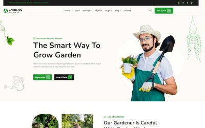 Шаблон -шаблон Dreamhub Gardening and Plantation